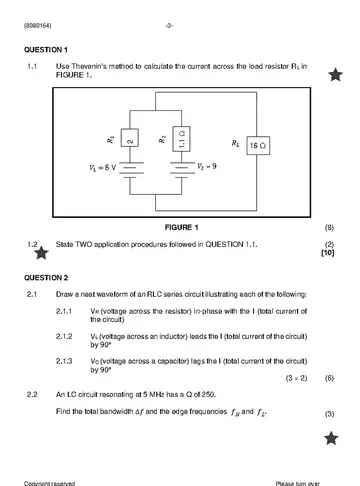Industrial Electronics N4 November 2022: Electronics question paper, first page of questions