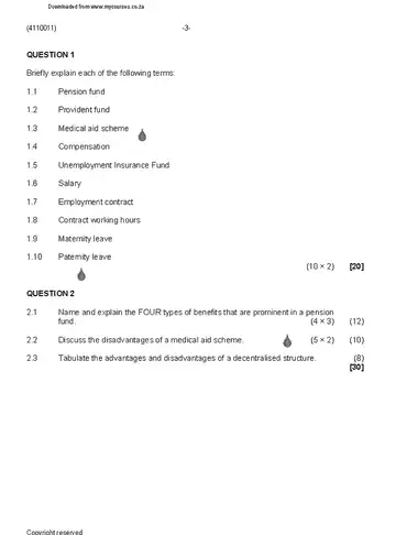 Industrial Orientation N1 April 2020 question paper, first page of questions