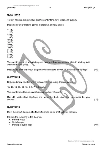 Logic Systems N5 April 2016 question paper, first page of questions