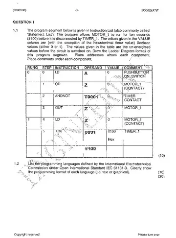 Logic Systems N6 April 2015 question paper, first page of questions
