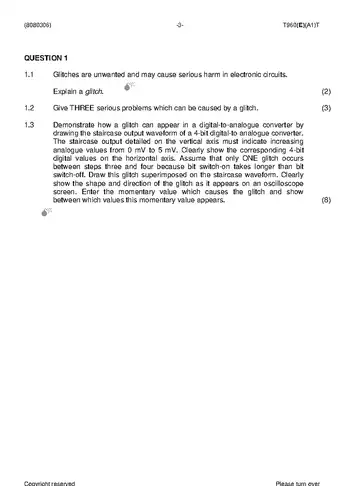 Logic Systems N6 April 2019 question paper, first page of questions