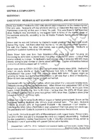Marketing Management N6 November 2014 question paper, first page of questions
