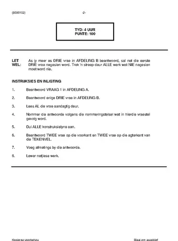 Plating and Structural Steel Drawing N2 April 2019 question paper, first page of questions