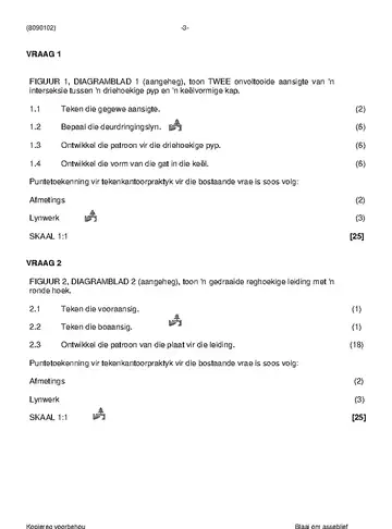 Plating and Structural Steel Drawing N2 April 2021 question paper, first page of questions