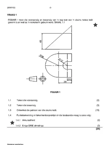 Plating and Structural Steel Drawing N2 December 2023 question paper, first page of questions