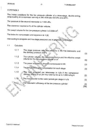 Power Machines N6 July 2014 question paper, first page of questions