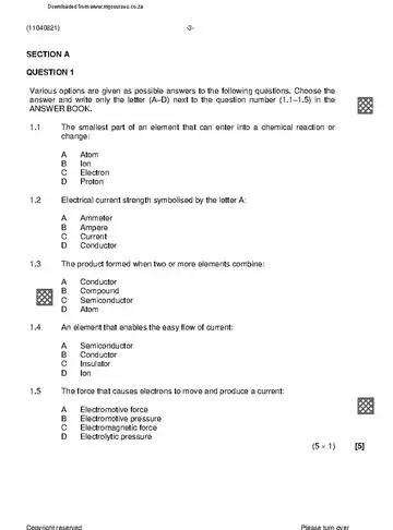 Radio and Television Theory N1 November 2022 question paper, first page of questions