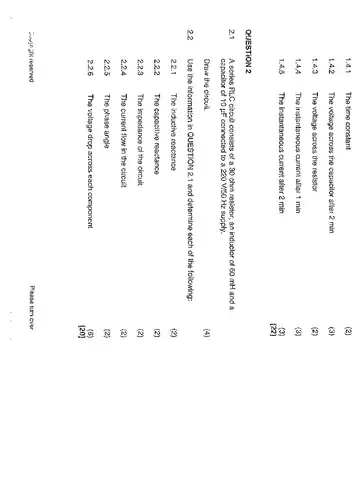 Radio and Television Theory N2 March 2013 question paper, first page of questions