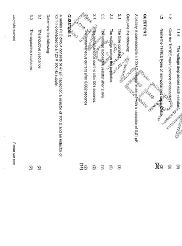Radio and Television Theory N2 March 2014 question paper, first page of questions