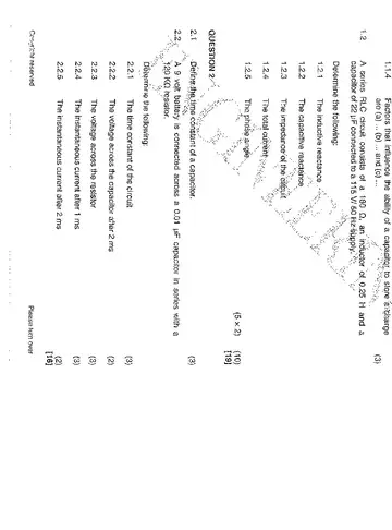 Radio and Television Theory N2 April 2015 question paper, first page of questions