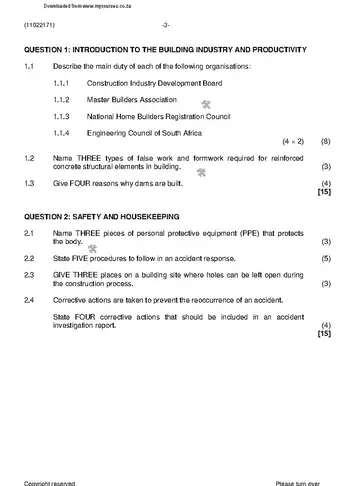 Woodworkers TheoryN1 N1 April 2019 question paper, first page of questions