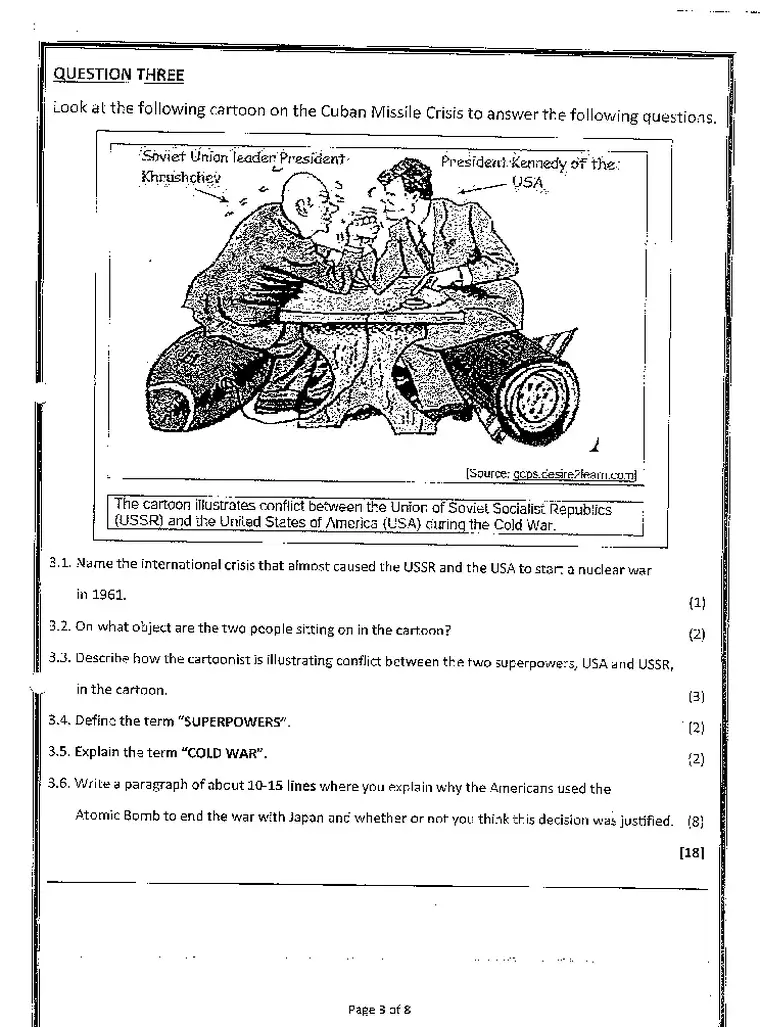 Social Sciences Grade 9 Term 2 2018 question paper preview
